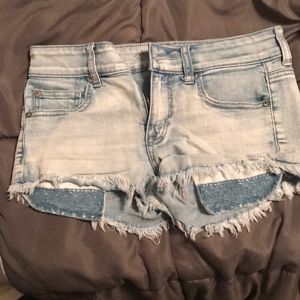 Super stretch jean shorts